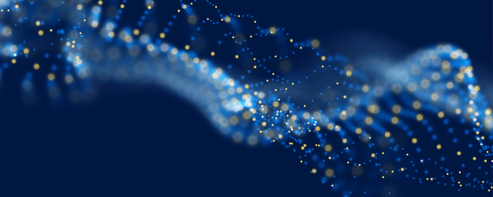 Wave of blue particles. Abstract technology flow background. Sound mesh pattern or grid landscape. Digital data structure consist dot elements. Future vector illustration.
